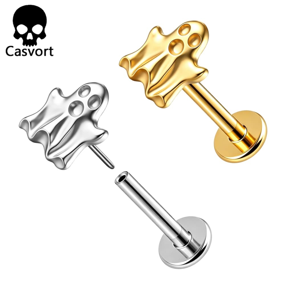 Body Jewelry Threadless - Casvort 1PC ASTM F136 Titanium Flat