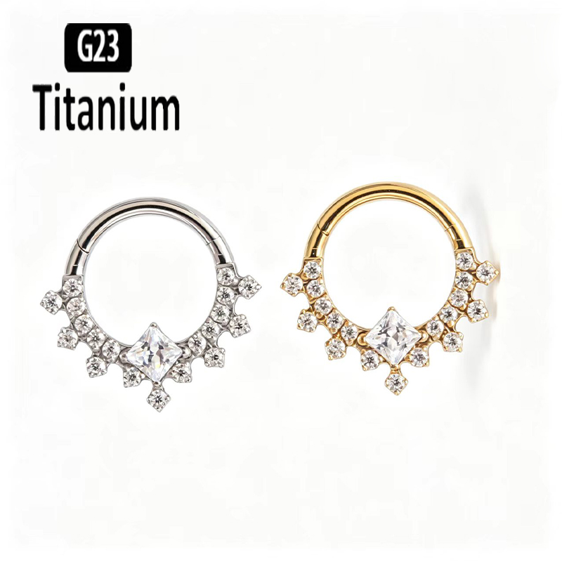 Body Piercing Quality Jewelry - G23 Titanium High Quality Plane CZ