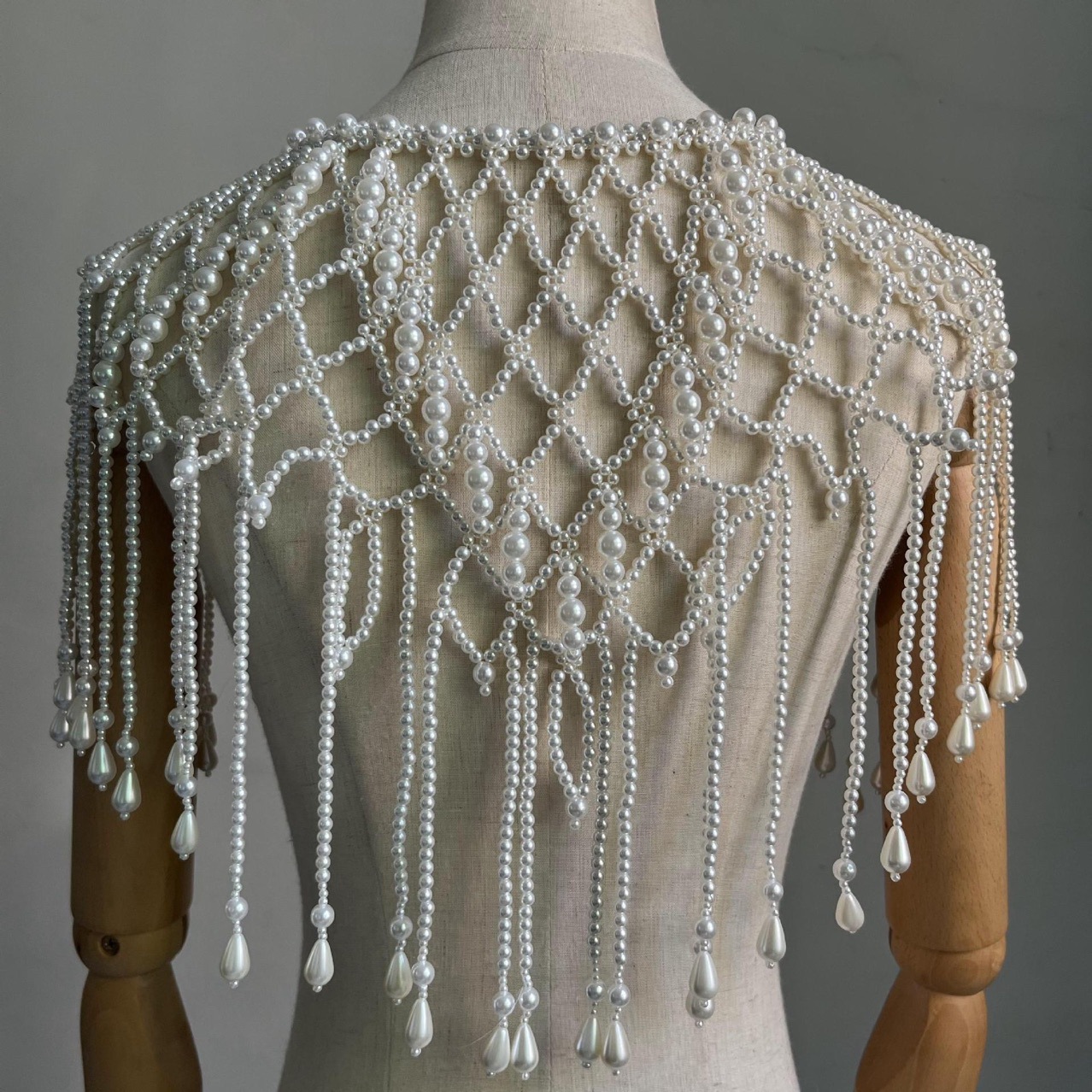 Handmade Pearl Layered Body Ch - Body Jewelry Vest ulasan dan harga