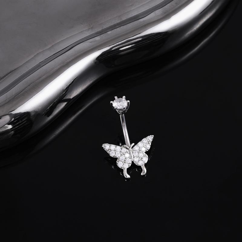 Butterfly Zircon Belly Button  - Body Piercing Quality Jewelry ulasan dan harga