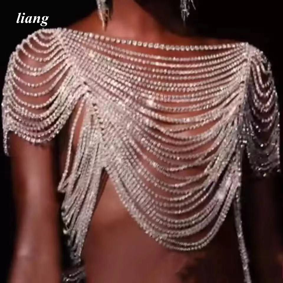 Sexy Body Chain Bikini Vest br - Body Jewelry Vest ulasan dan harga