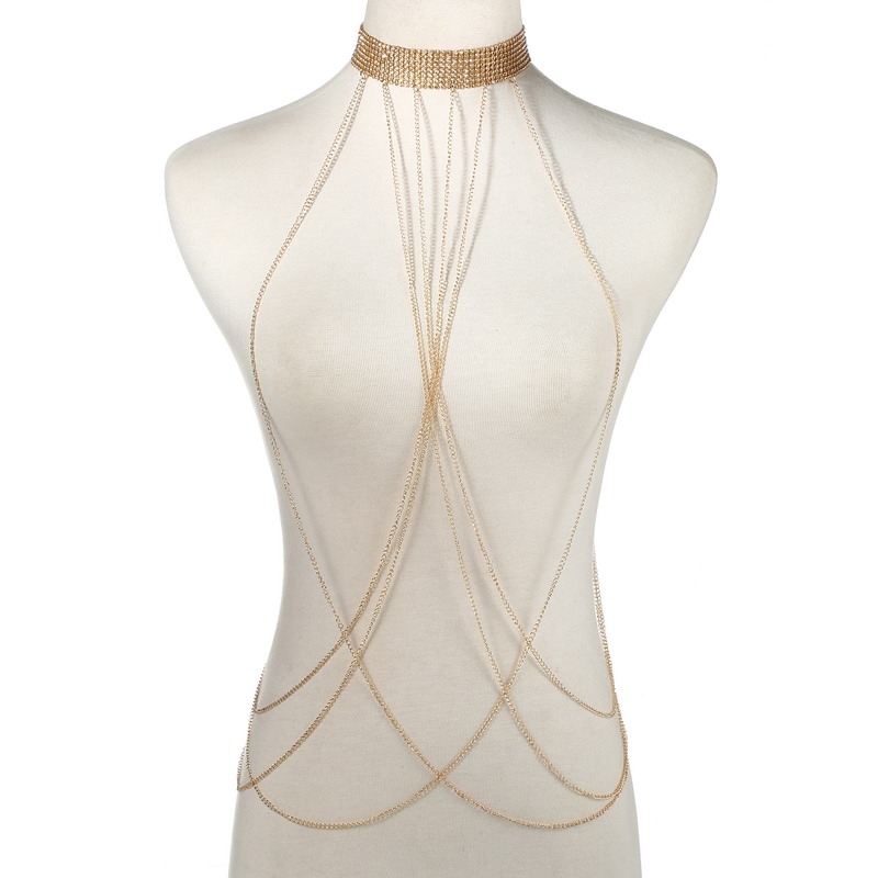 Gold Color Body Chain Women  R - Body Jewelry Art ulasan dan harga