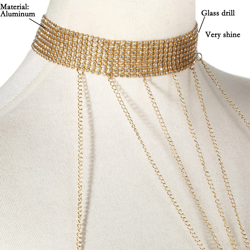Gold Color Body Chain Women  R - Body Jewelry Art ulasan dan harga