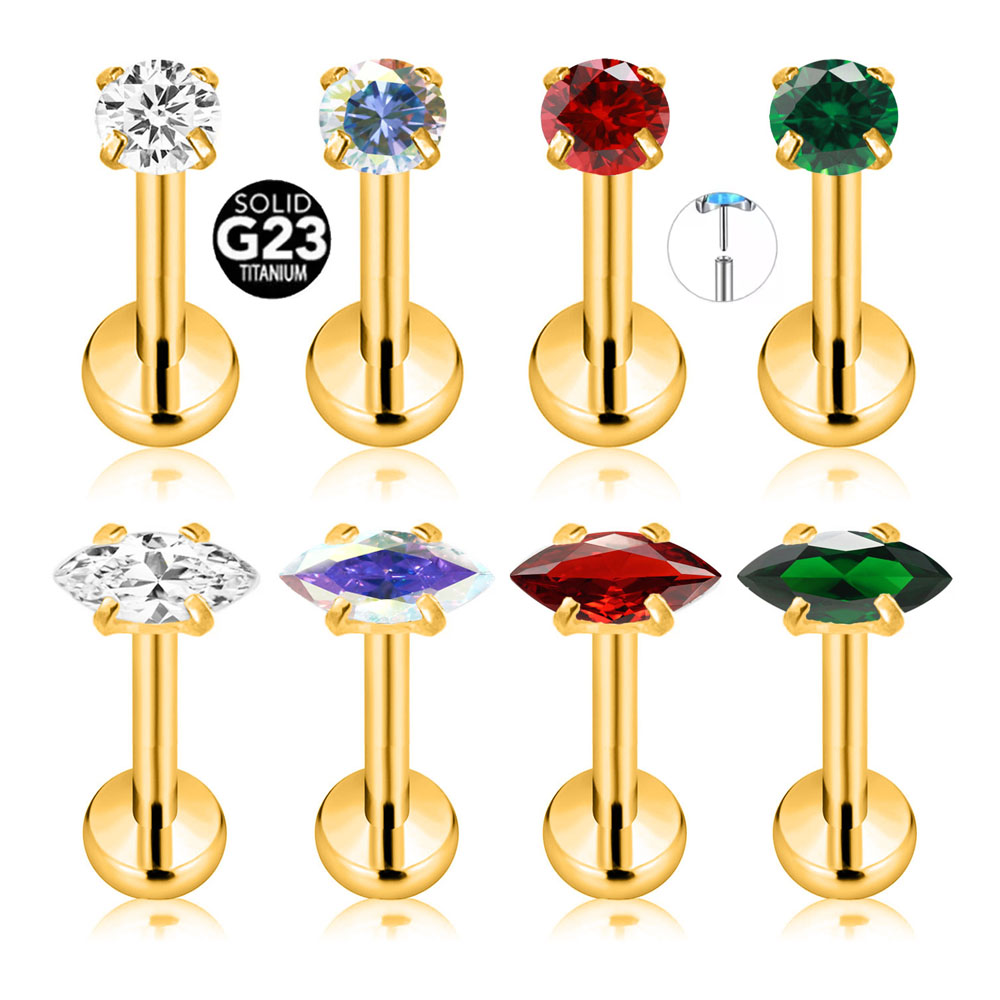 ASTM F136 G23 Titanium Marquis - Body Jewelry Threadless ulasan dan harga