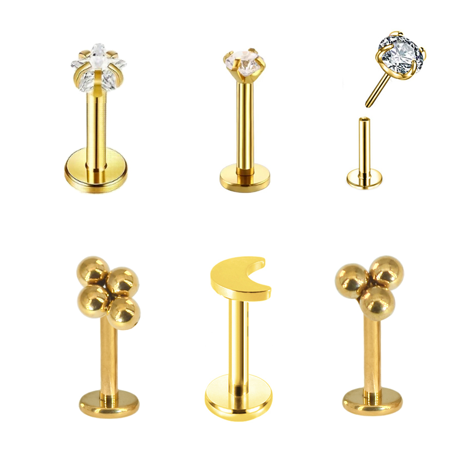 1Pc Surgical Steel Cluster Bal - Body Jewelry Threadless ulasan dan harga