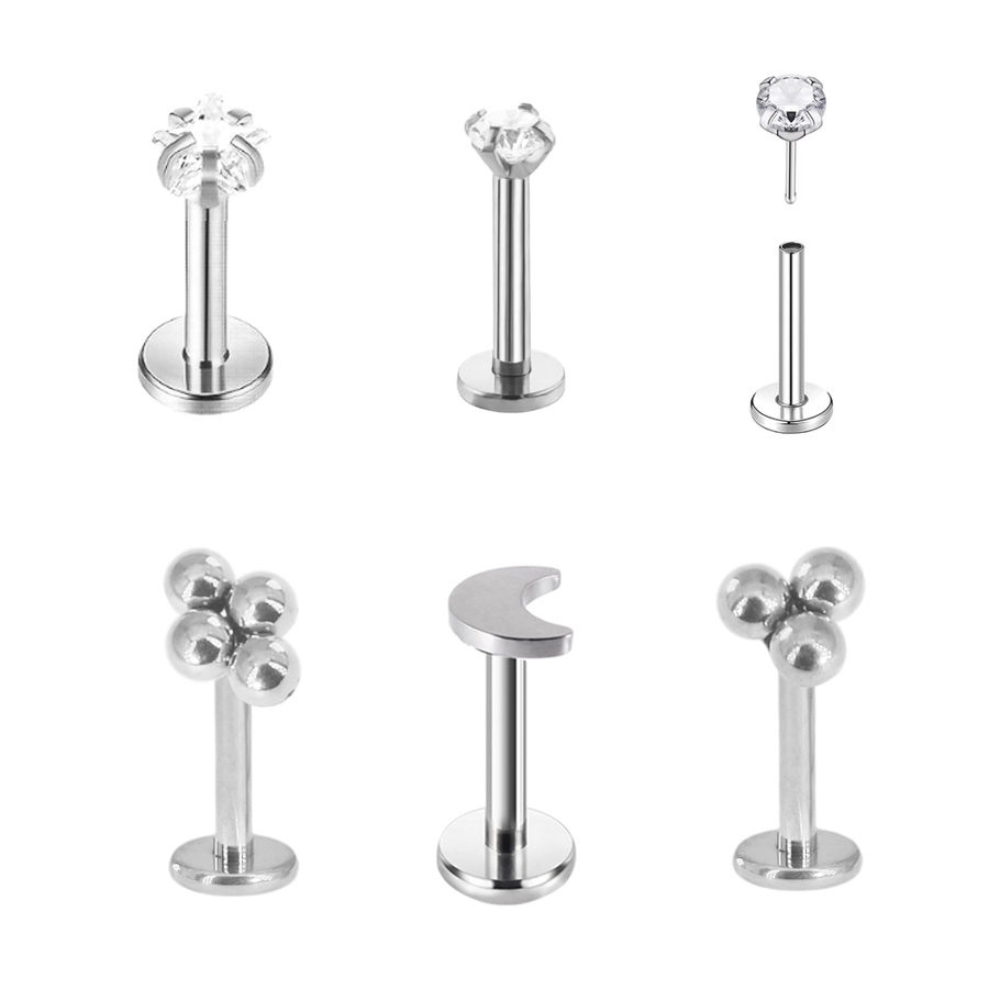 1Pc Surgical Steel Cluster Bal - Body Jewelry Threadless ulasan dan harga