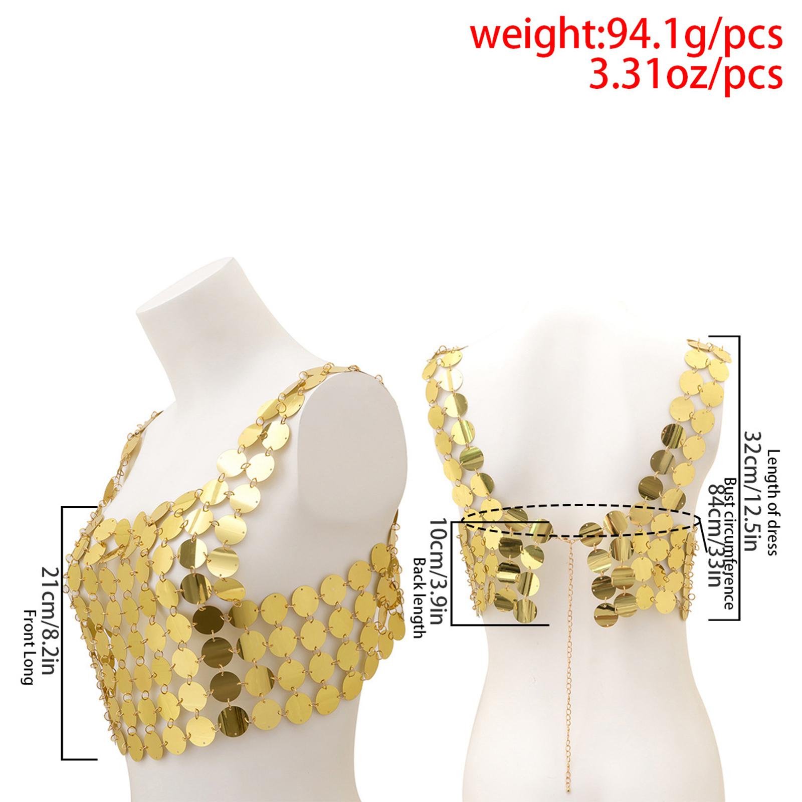 Sequin Vest Tank Tops Sparkly  - Body Jewelry Vest ulasan dan harga