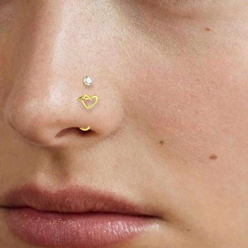 5Pcs Nose Ring Hoops Threadles - Body Jewelry Threadless ulasan dan harga