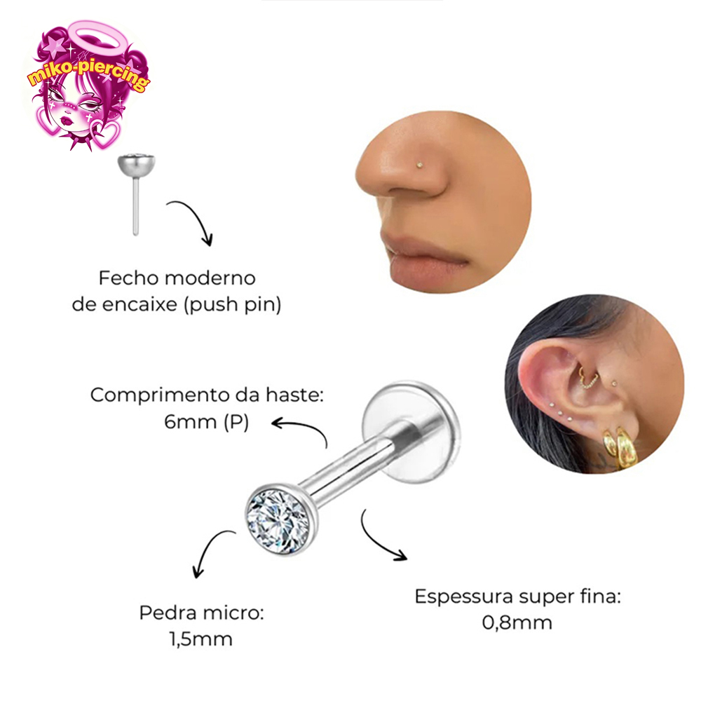 10Pcs ASTM F136 Titanium 20G/1 - Body Jewelry Threadless ulasan dan harga
