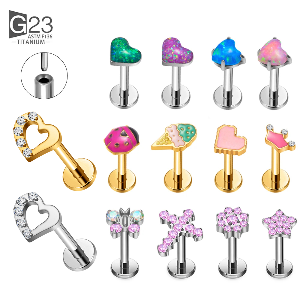 G23 Titanium Threadless Pierci - Body Jewelry Threadless ulasan dan harga