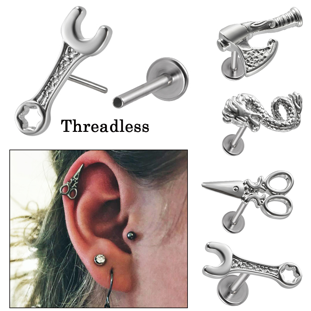 1PC Surgical Steel Threadless  - Body Jewelry Threadless ulasan dan harga