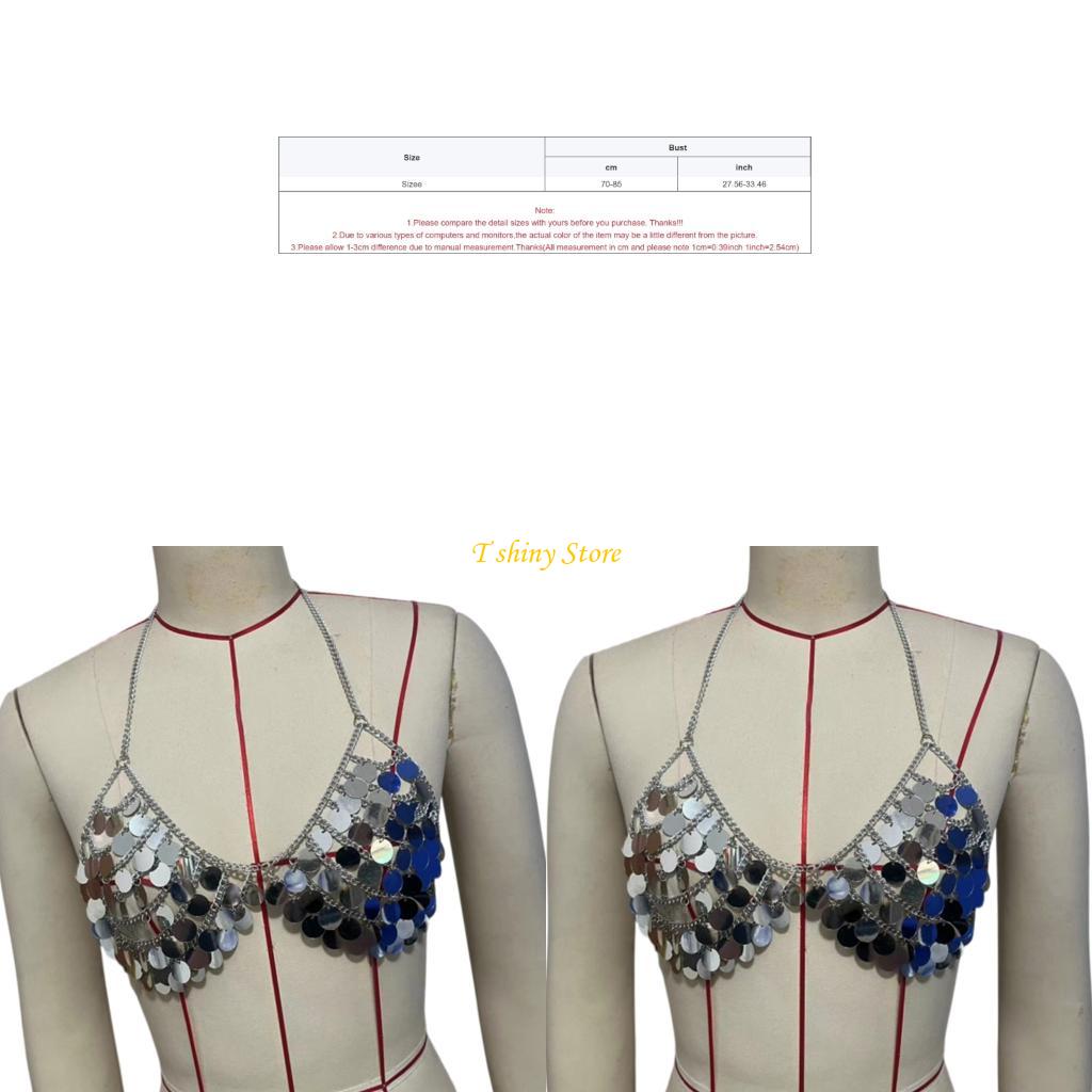N58F Festive Sequins Vest Top  - Body Jewelry Vest ulasan dan harga