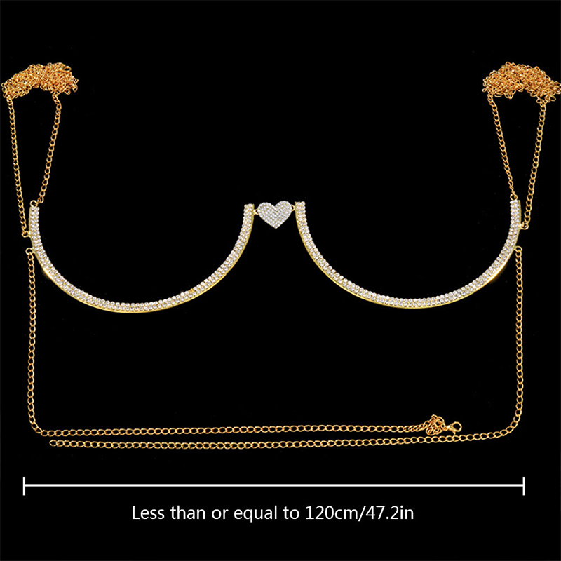 Stonefans Heart Rhinestone Che - Body Jewelry Art ulasan dan harga